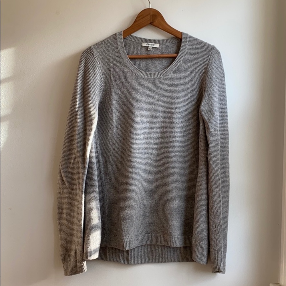 Madewell Riverside Textured Gray Sweater